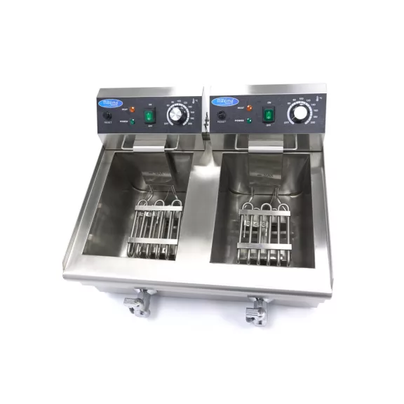 Maxima Fritőz - 2 x 10L - 2 kosár - lefolyócsappal – 09365229