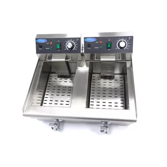 Maxima Fritőz - 2 x 10L - 2 kosár - lefolyócsappal – 09365229