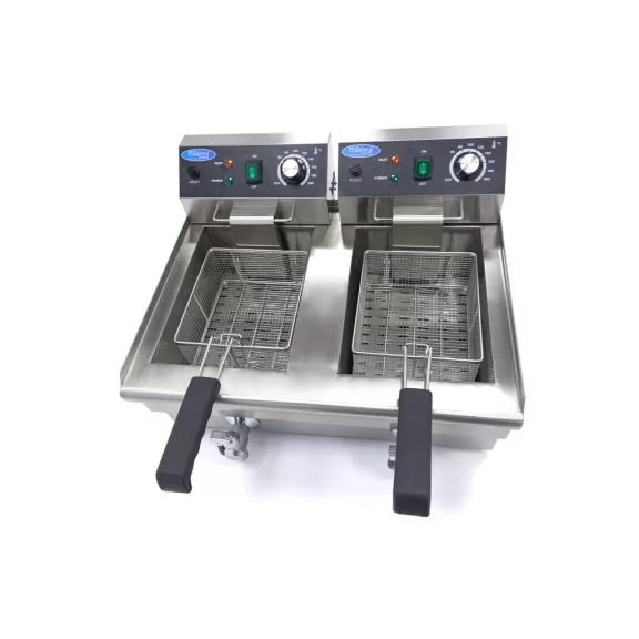 Maxima Fritőz - 2 x 10L - 2 kosár - lefolyócsappal – 09365229