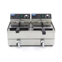 Maxima Fritőz 2 x 13L lefolyócsappal - dupla kosárral – 09365231