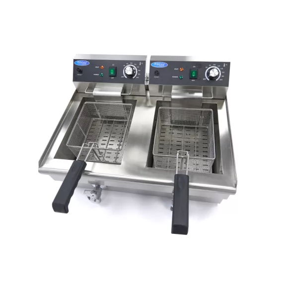 Maxima Fritőz 2 x 13L lefolyócsappal - dupla kosárral – 09365231