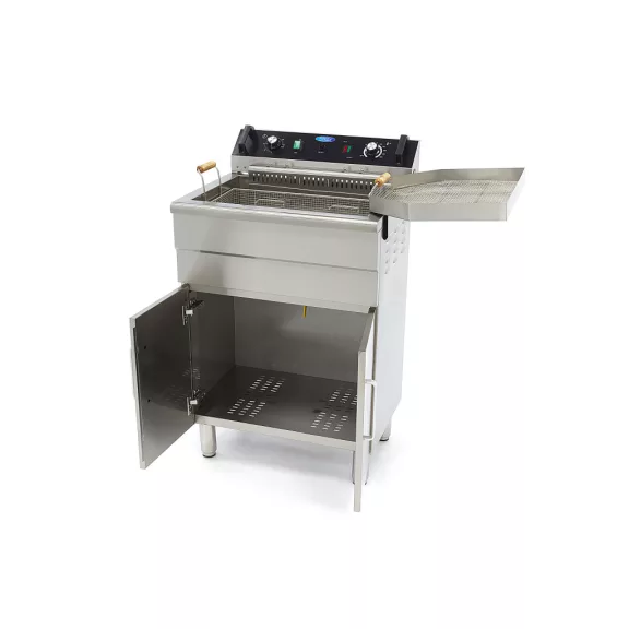 Maxima 30 literes fritőz 30 literes lefolyócsappal és szekrénnyel – 09365232 Maxima 30 literes fritőz 30 literes lefolyócsappal és szekrénnyel – 09365232