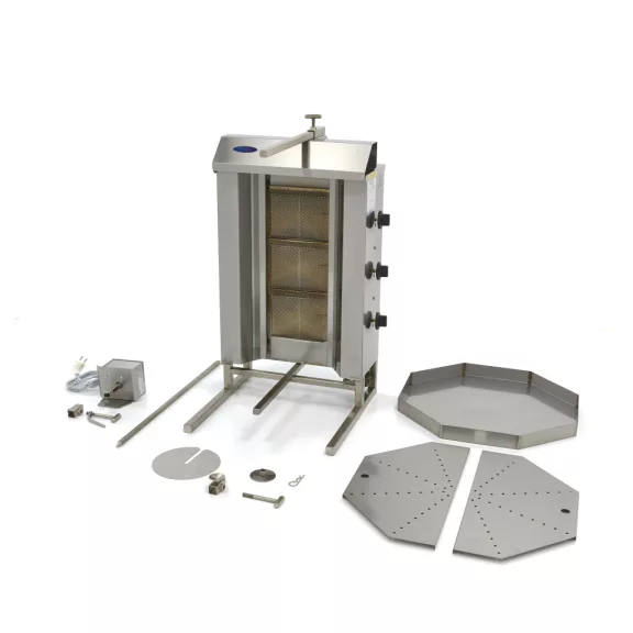 Maxima Gyros / Kebab grill gáz - 3 égő - 30kg hús – 09370225 Maxima Gyros / Kebab grill gáz - 3 égő - 30kg hús – 09370225