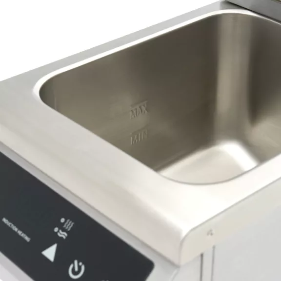 Maxima Fritőz - 8L - 1 kosár - indukciós - lefolyócsappal – 09371090