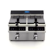 Maxima Fritőz 2 x 8L lefolyócsappal - indukciós - dupla kosárral – 09371095