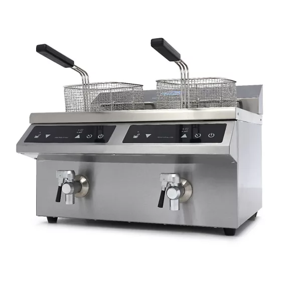 Maxima Fritőz 2 x 8L lefolyócsappal - indukciós - dupla kosárral – 09371095 Maxima Fritőz 2 x 8L lefolyócsappal - indukciós - dupla kosárral – 09371095