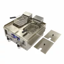 Maxima Fritőz - 2 x 10L - 2 kosár - lefolyócsappal - 400V – 09391650