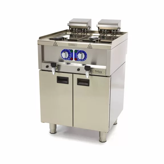 Maxima Fritőz - 2 x 10L - 2 kosár - lefolyócsappal - 400V – 09391650 Maxima Fritőz - 2 x 10L - 2 kosár - lefolyócsappal - 400V – 09391650
