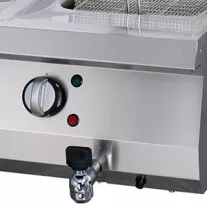 Maxima Nagy teherbírású fritőz - 2 x 12L - Elektromos - Dupla egység - lefolyócsappal - 70cm mélységű – 09394999