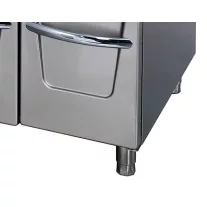 Maxima Prémium fritőz - 2 x 22L - Gáz - Dupla egység - lefolyócsappal - 90cm mélyen – 09398606