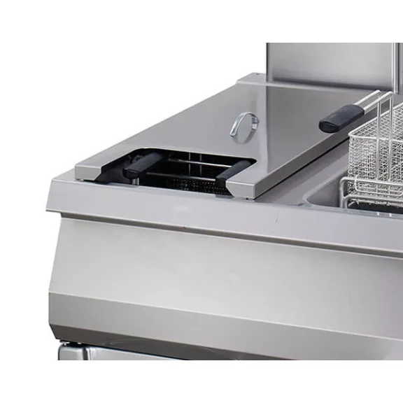 Maxima Prémium fritőz - 2 x 22L - Gáz - Dupla egység - lefolyócsappal - 90cm mélyen – 09398606 Maxima Prémium fritőz - 2 x 22L - Gáz - Dupla egység - lefolyócsappal - 90cm mélyen – 09398606