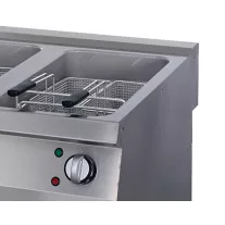 Maxima Premium Fritőz - 2 x 22L - Elektromos - Dupla egység - lefolyócsappal - 90cm mélységű – 09398608