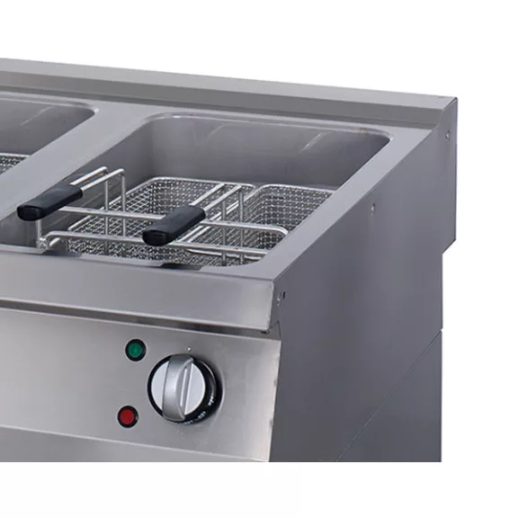 Maxima Premium Fritőz - 2 x 22L - Elektromos - Dupla egység - lefolyócsappal - 90cm mélységű – 09398608 Maxima Premium Fritőz - 2 x 22L - Elektromos - Dupla egység - lefolyócsappal - 90cm mélységű – 09398608