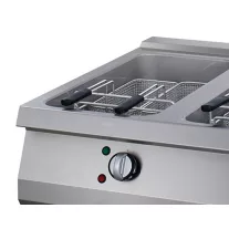 Maxima Premium Fritőz - 2 x 22L - Elektromos - Dupla egység - lefolyócsappal - 90cm mélységű – 09398608