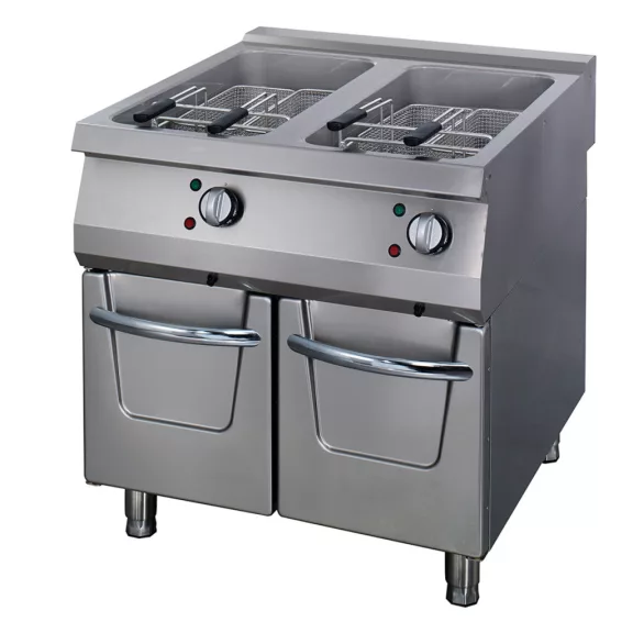 Maxima Premium Fritőz - 2 x 22L - Elektromos - Dupla egység - lefolyócsappal - 90cm mélységű – 09398608 Maxima Premium Fritőz - 2 x 22L - Elektromos - Dupla egység - lefolyócsappal - 90cm mélységű – 09398608