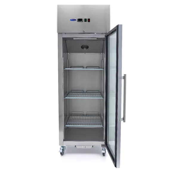 Maxima Hűtőszekrény - 600L - 3 állítható polc (2/1 GN) - Rozsdamentes Acél - Üvegajtóval – 09400001 Maxima Hűtőszekrény - 600L - 3 állítható polc (2/1 GN) - Rozsdamentes Acél - Üvegajtóval – 09400001