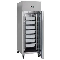 Maxima Halhűtőszekrény - 600L - 7 tároló (60 x 40 cm) - görgőkön - rozsdamentes acél – 09400002
