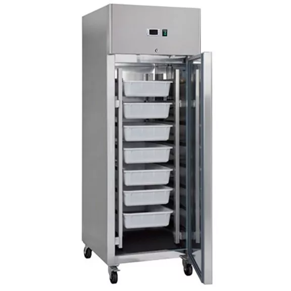 Maxima Halhűtőszekrény - 600L - 7 tároló (60 x 40 cm) - görgőkön - rozsdamentes acél – 09400002 Maxima Halhűtőszekrény - 600L - 7 tároló (60 x 40 cm) - görgőkön - rozsdamentes acél – 09400002