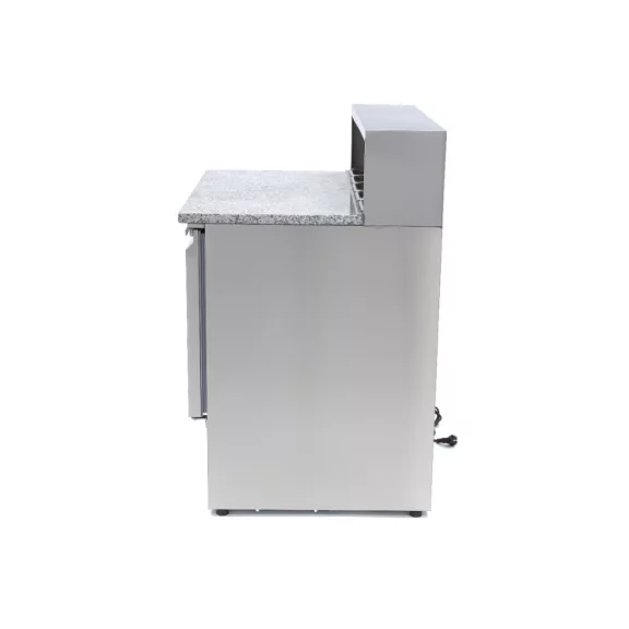 Maxima Pizza előkészítő hűtött munkaasztal 2 ajtóval - 90cm -285L – 09400200