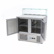 Maxima Pizza előkészítő hűtött munkaasztal - 90cm - 285L – 09400207