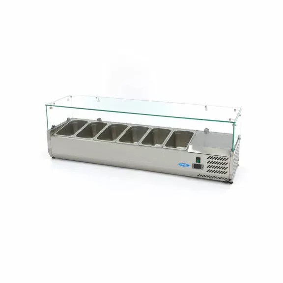 Maxima Feltéthűtő - 140cm - 6 x 1/3 GN számára – 09400323 Maxima Feltéthűtő - 140cm - 6 x 1/3 GN számára – 09400323