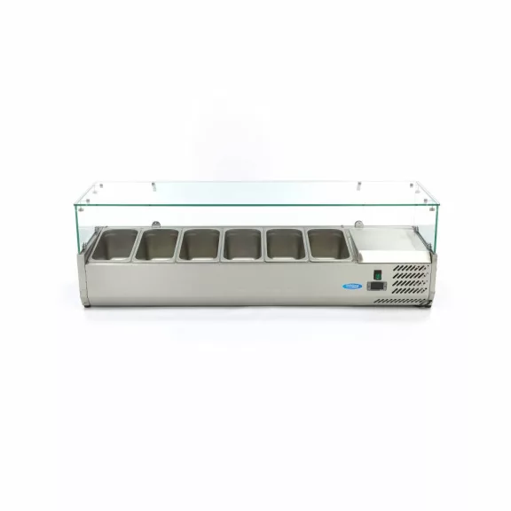 Maxima Feltéthűtő - 140cm - 6 x 1/3 GN számára – 09400323 Maxima Feltéthűtő - 140cm - 6 x 1/3 GN számára – 09400323