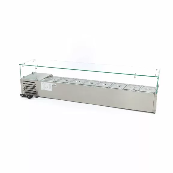 Maxima Feltéthűtő - 180cm - 8 x 1/3 GN tárolására alkalmas – 09400332 Maxima Feltéthűtő - 180cm - 8 x 1/3 GN tárolására alkalmas – 09400332