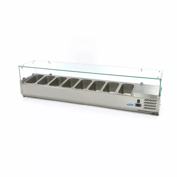Maxima Feltéthűtő - 180cm - 8 x 1/3 GN tárolására alkalmas – 09400332 Maxima Feltéthűtő - 180cm - 8 x 1/3 GN tárolására alkalmas – 09400332