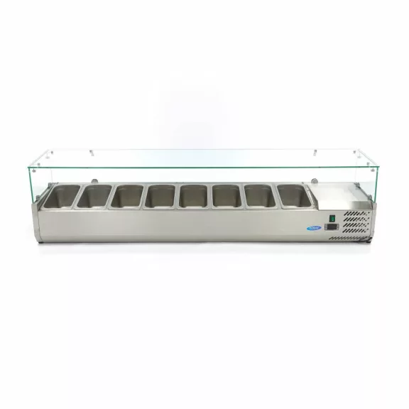 Maxima Feltéthűtő - 180cm - 8 x 1/3 GN tárolására alkalmas – 09400332 Maxima Feltéthűtő - 180cm - 8 x 1/3 GN tárolására alkalmas – 09400332