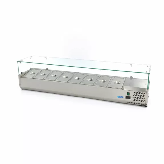 Maxima Feltéthűtő - 180cm - 8 x 1/3 GN tárolására alkalmas – 09400332 Maxima Feltéthűtő - 180cm - 8 x 1/3 GN tárolására alkalmas – 09400332