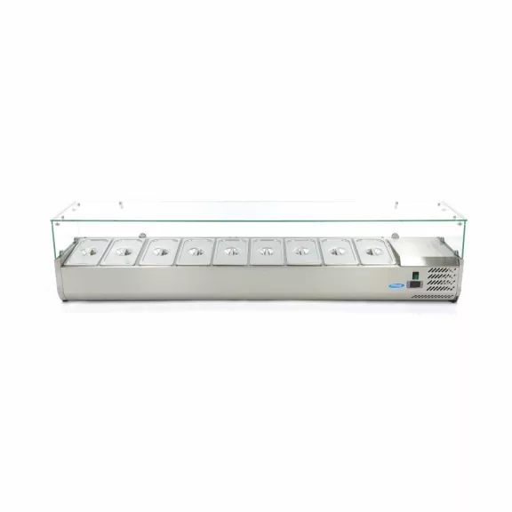 Maxima Feltéthűtő - 200cm - 9 x 1/3 GN méretben – 09400335 Maxima Feltéthűtő - 200cm - 9 x 1/3 GN méretben – 09400335