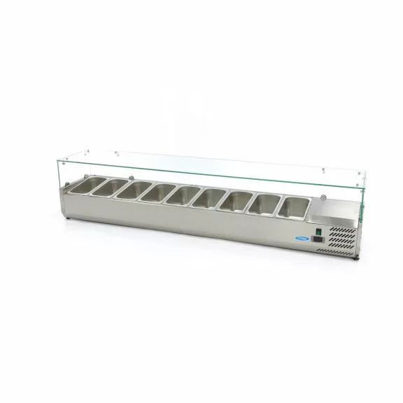 Maxima Feltéthűtő - 200cm - 9 x 1/3 GN méretben – 09400335 Maxima Feltéthűtő - 200cm - 9 x 1/3 GN méretben – 09400335