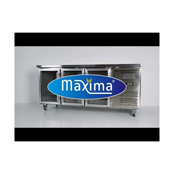 Maxima Hűtött munkaasztal - 180cm - 3 üvegajtók – 09400406 Maxima Hűtött munkaasztal - 180cm - 3 üvegajtók – 09400406
