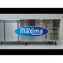 Maxima Hűtött munkaasztal - 223cm - 4 ajtóval – 09400408