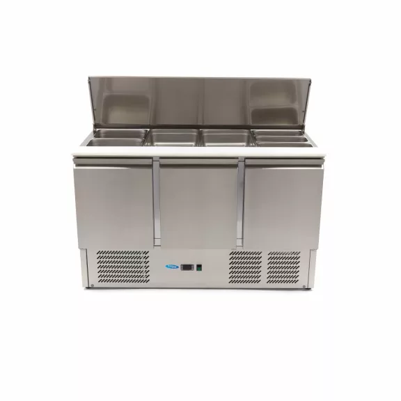 Maxima Salátás hűtő - 3 ajtós - 137cm - 257L - vágódeszkával együtt – 09400415