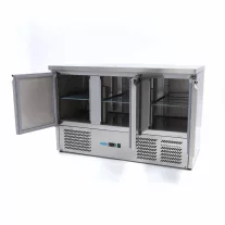 Maxima Hűtött munkaasztal - 137cm - 3 ajtóval – 09400435