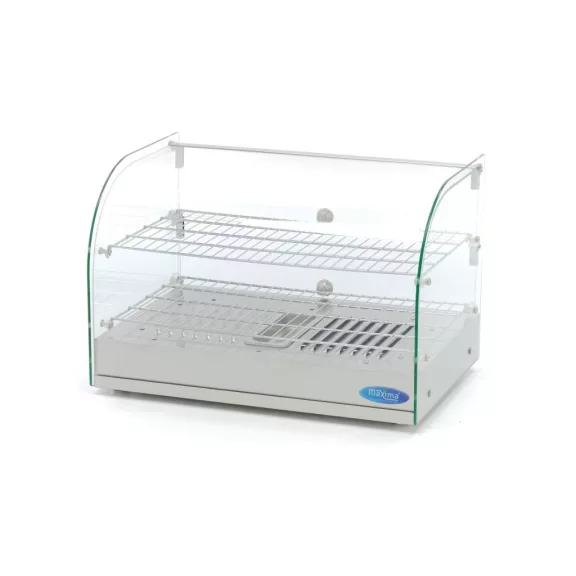 Maxima Fűtött bemutatóvitrin 55cm - 2 polc - 45L – 09400775 Maxima Fűtött bemutatóvitrin 55cm - 2 polc - 45L – 09400775
