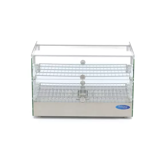Maxima Fűtött bemutatóvitrin 55cm - 2 polc - 50L – 09400780 Maxima Fűtött bemutatóvitrin 55cm - 2 polc - 50L – 09400780