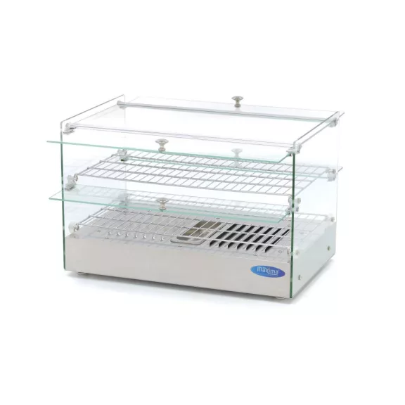 Maxima Fűtött bemutatóvitrin 55cm - 2 polc - 50L – 09400780 Maxima Fűtött bemutatóvitrin 55cm - 2 polc - 50L – 09400780