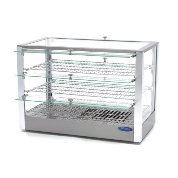 Maxima Fűtött bemutatóvitrin 70cm - 3 polc - 115L – 09400788 Maxima Fűtött bemutatóvitrin 70cm - 3 polc - 115L – 09400788