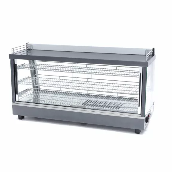 Maxima Fűtött bemutatóvitrin 121,5cm - 3 polc - 186L – 09400795 Maxima Fűtött bemutatóvitrin 121,5cm - 3 polc - 186L – 09400795