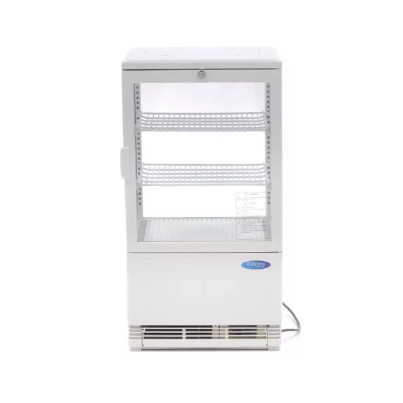 Maxima Asztali hűtővitrin 43cm - 58L - fehér – 09400800 Maxima Asztali hűtővitrin 43cm - 58L - fehér – 09400800