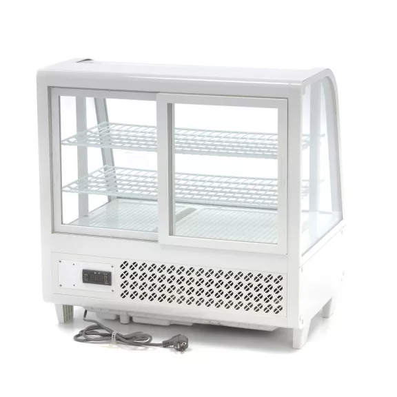 Maxima Asztali hűtővitrin 68cm - 100L - fehér – 09400836 Maxima Asztali hűtővitrin 68cm - 100L - fehér – 09400836