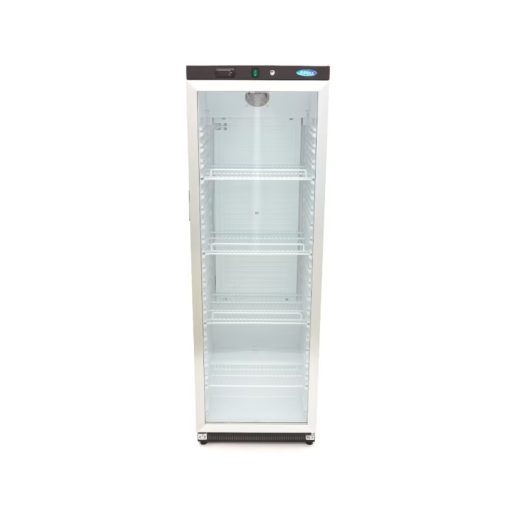 Hűtőszekrény - 400L - Fekete - Üvegajtóval