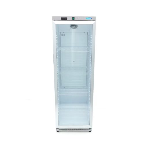 Hűtőszekrény - 400L - Rozsdamentes Acél - Üvegajtóval