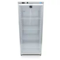 Maxima Hűtőszekrény - 600L - Rozsdamentes Acél - Üvegajtóval – 09405034