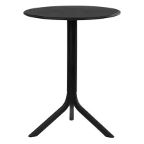 Kerek műanyag kerti asztal Ø60 cm – fekete