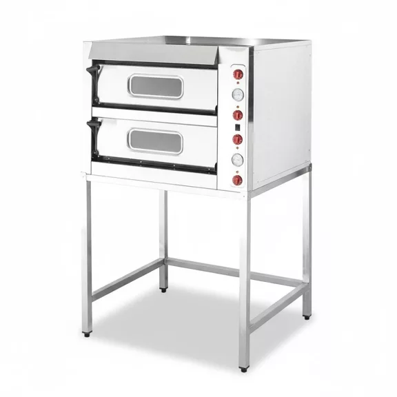 Ferrara Prémium elektromos pizzakemence, 2 aknás, 4+4 pizzás, körben samottos – 11010000023 Ferrara Prémium elektromos pizzakemence, 2 aknás, 4+4 pizzás, körben samottos – 11010000023