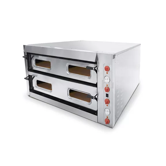 Ferrara XL6+6 elektromos pizzakemence, 2 aknás, 6+6 pizzás, széles kivitel, körben samottos – 11010000052 Ferrara XL6+6 elektromos pizzakemence, 2 aknás, 6+6 pizzás, széles kivitel, körben samottos – 11010000052