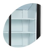 Üvegajtós hűtő – italhűtő  TEFCOLD 730 / 540 Liter